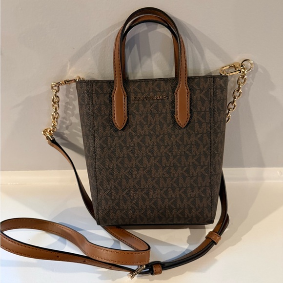 Michael Kors Handbags - Michael Kors Brown extra small Bag with Gold Chain
